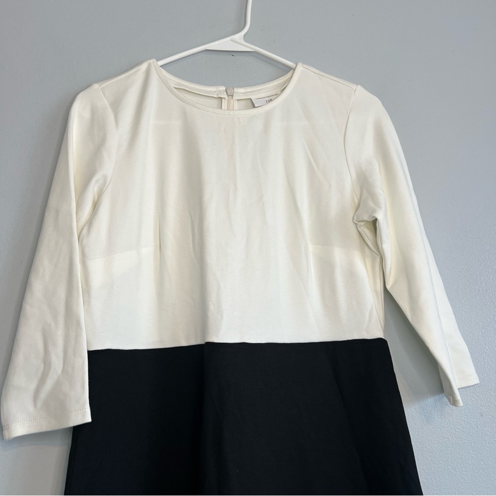 Christian Siriano For J.Jill Ponte Knit Embroidered Midi Dress Cream Black Sz S - Picture 3 of 14